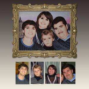 Семейный портрет фото-вышивка